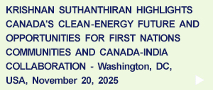 Krishnan Suthanthiran Highlights Canada's Clean-Energy Future, November 20, 2025